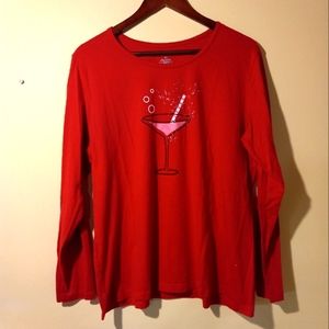 Women's Croft & Barrow Long Sleeve Pullover Party Top.